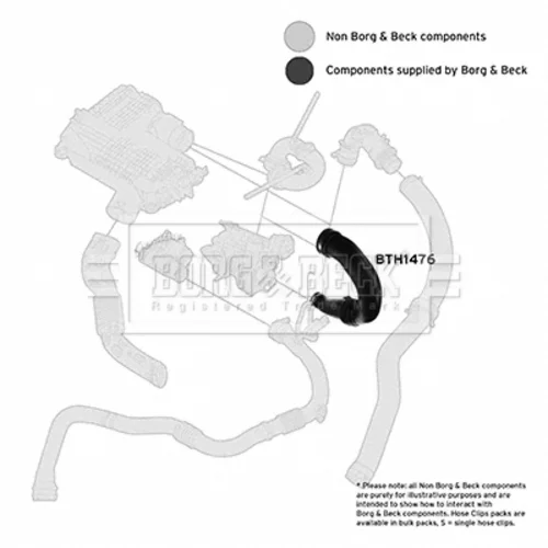Nasávacia hadica, Vzduchový filter BTH1476 (BORG & BECK) - obr. 1