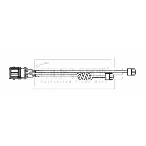Výstražný kontakt opotrebenia brzdového obloženia BWL33098 (BORG & BECK)
