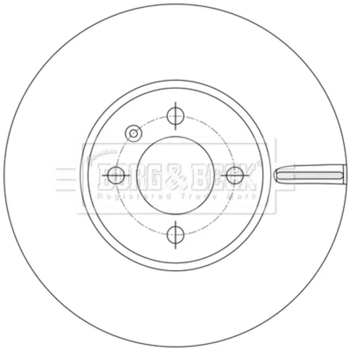 Brzdový kotúč BBD5599 (BORG & BECK) - obr. 1