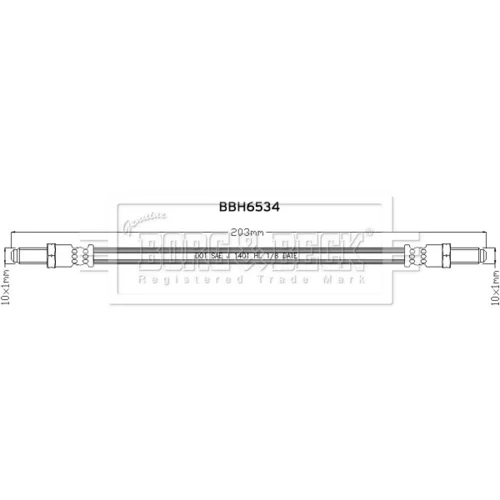 Brzdová hadica BBH6534 (BORG & BECK)