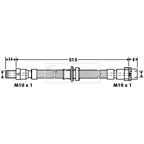 Brzdová hadica BBH7396 (BORG & BECK) - obr. 1