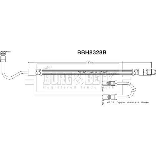 Brzdová hadica BORG & BECK BBH8328B
