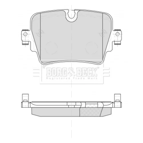 Sada brzdových platničiek kotúčovej brzdy BBP2507 (BORG & BECK) - obr. 2