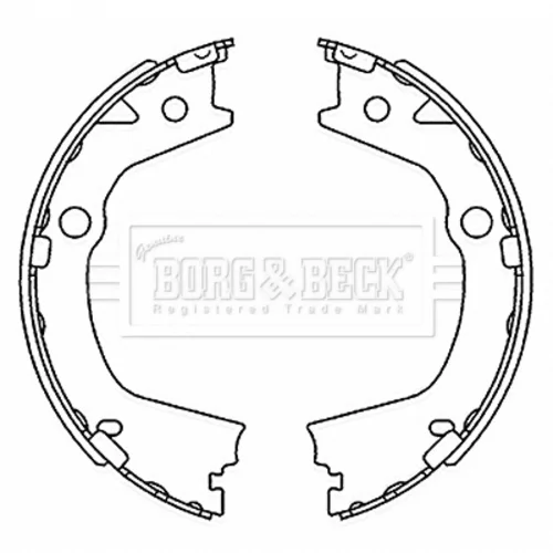 Sada brzd. čeľustí parkov. brzdy BBS6520 (BORG & BECK) - obr. 1