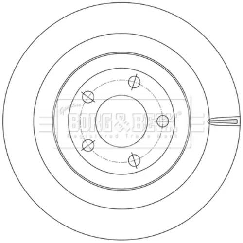 Brzdový kotúč BBD5596 (BORG & BECK) - obr. 1