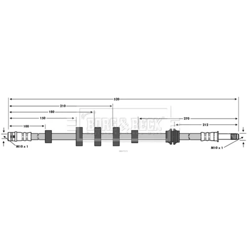 Brzdová hadica BBH7572 (BORG & BECK) - obr. 1