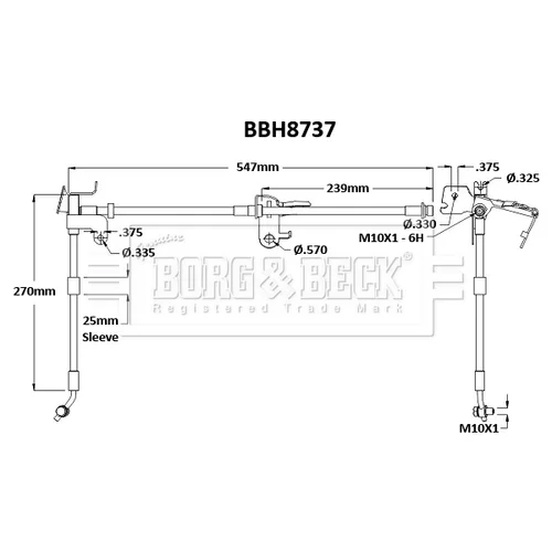 Brzdová hadica BORG & BECK BBH8737