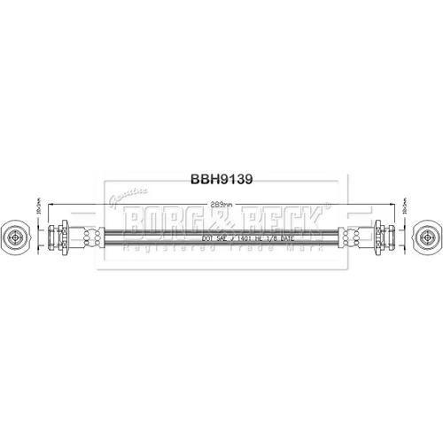 Brzdová hadica BORG & BECK BBH9139