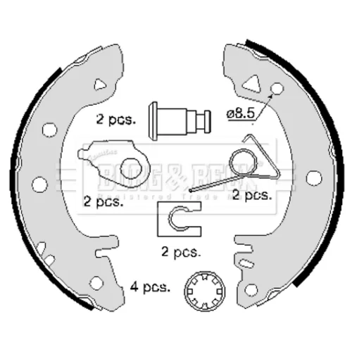 Sada brzdových čeľustí BORG & BECK BBS6097
