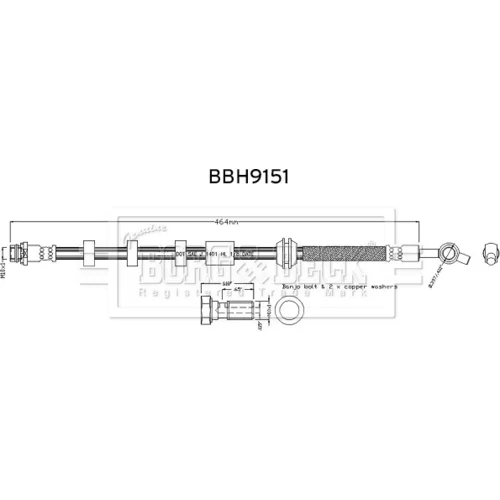 Brzdová hadica BORG & BECK BBH9151