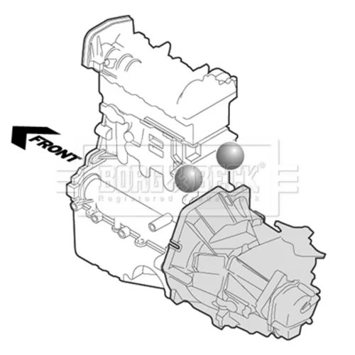 Uloženie motora BEM3147 (BORG & BECK) - obr. 1