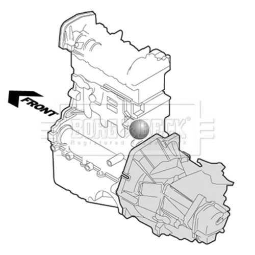 Uloženie motora BEM4066 (BORG & BECK) - obr. 1