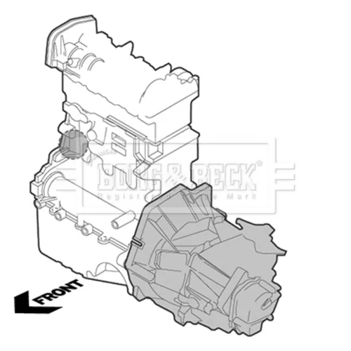 Uloženie motora BEM4108 (BORG & BECK) - obr. 1