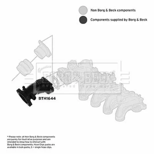 Nasávacia hadica, Vzduchový filter BTH1644 (BORG & BECK) - obr. 2