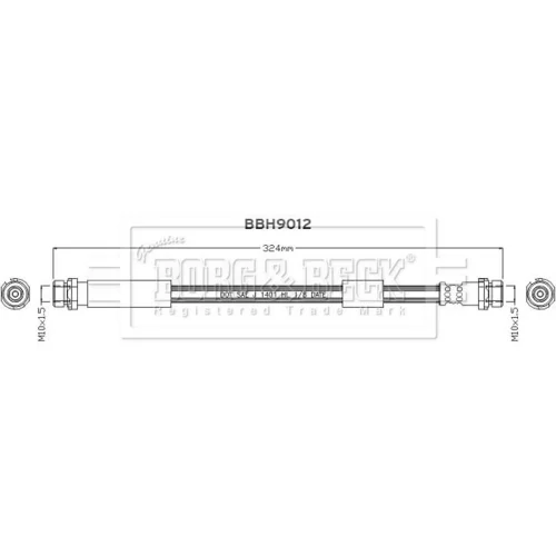Brzdová hadica BBH9012 (BORG & BECK) - obr. 1