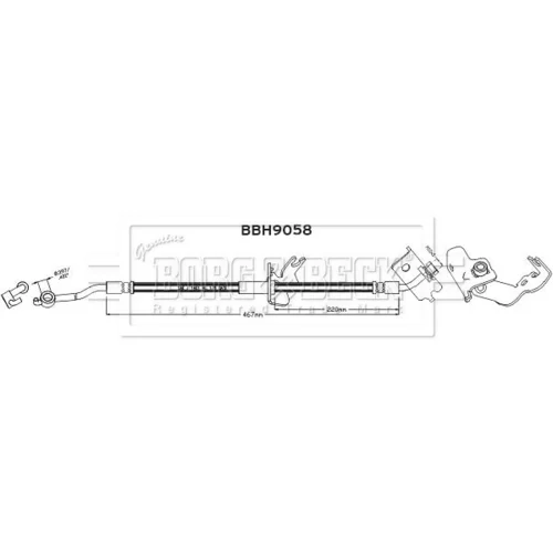 Brzdová hadica BORG & BECK BBH9058