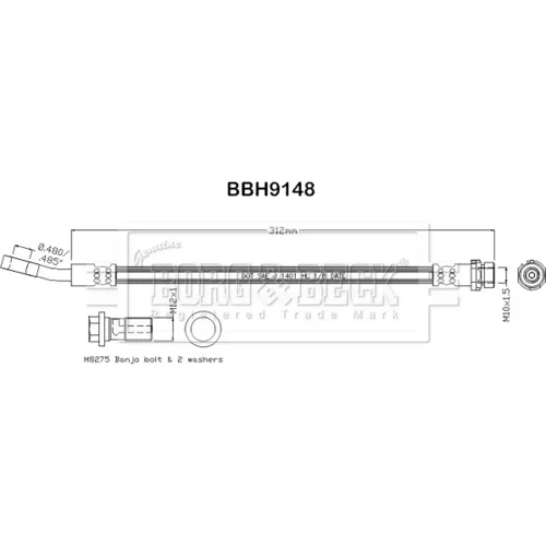 Brzdová hadica BORG & BECK BBH9148