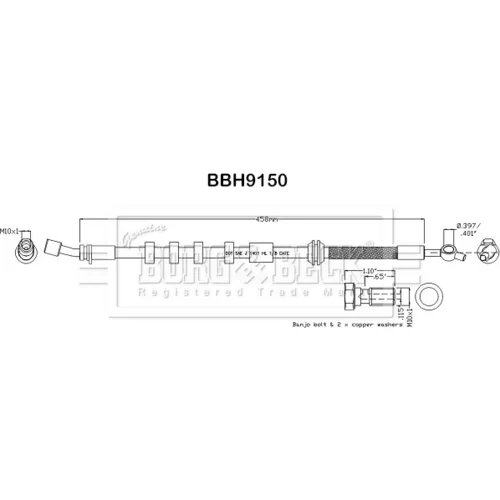Brzdová hadica BORG & BECK BBH9150