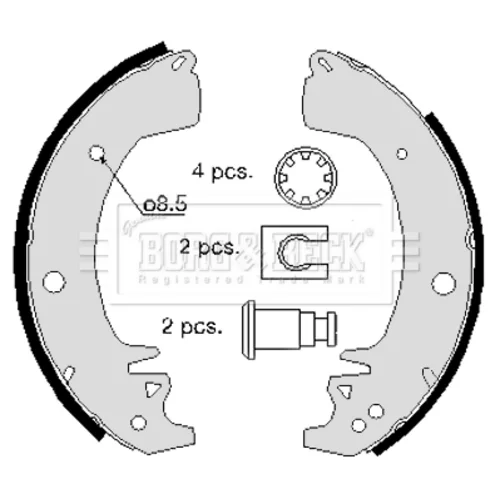 Sada brzdových čeľustí BORG & BECK BBS6078