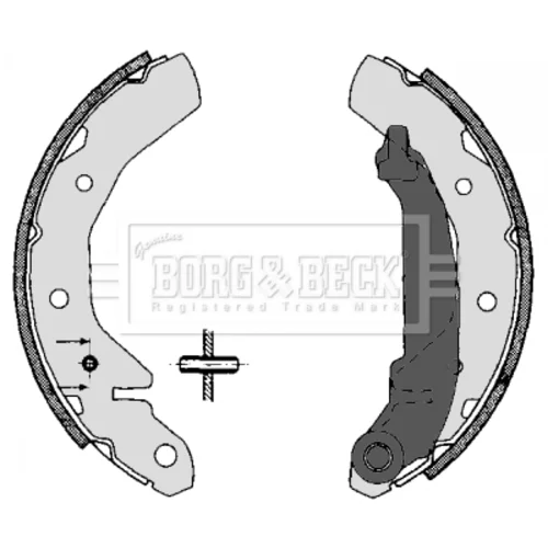 Sada brzdových čeľustí BORG & BECK BBS6270