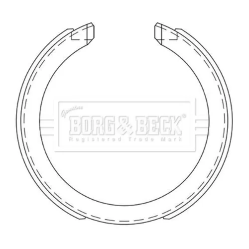 Sada brzd. čeľustí parkov. brzdy BBS6525 (BORG & BECK) - obr. 1