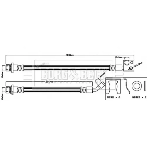 Brzdová hadica BORG & BECK BBH8035