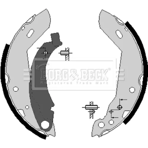Sada brzdových čeľustí BBS6140 (BORG & BECK) - obr. 1