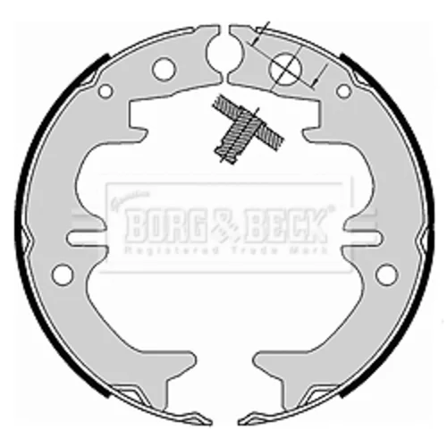 Sada brzd. čeľustí parkov. brzdy BBS6411 (BORG & BECK) - obr. 1