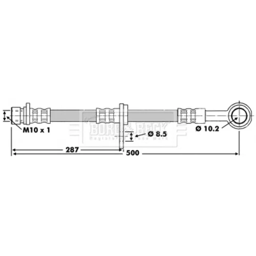 Brzdová hadica BORG & BECK BBH6202