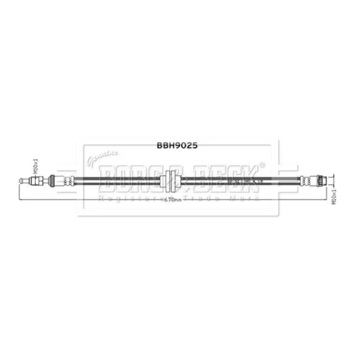 Brzdová hadica BORG & BECK BBH9025