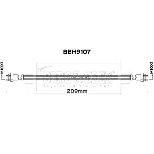 Brzdová hadica BORG & BECK BBH9107