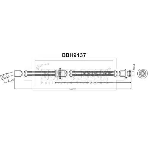 Brzdová hadica BORG & BECK BBH9137