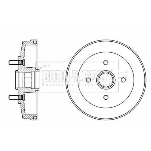 Brzdový bubon BBR7249 (BORG & BECK) - obr. 1