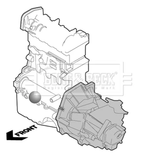Uloženie motora BEM4009 (BORG & BECK) - obr. 1