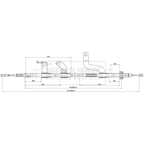 Ťažné lanko parkovacej brzdy BKB3903 (BORG & BECK) - obr. 1