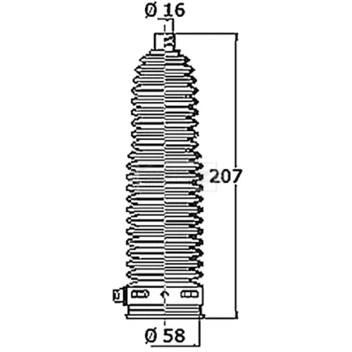 Manžeta riadenia - opravná sada BSG3475 (BORG & BECK) - obr. 1