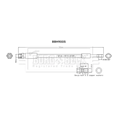 Brzdová hadica BORG & BECK BBH9005