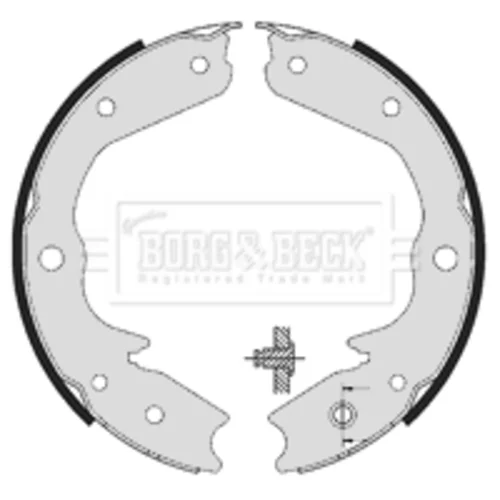 Sada brzd. čeľustí parkov. brzdy BORG & BECK BBS6361