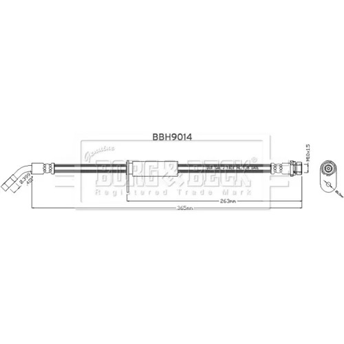 Brzdová hadica BORG & BECK BBH9014