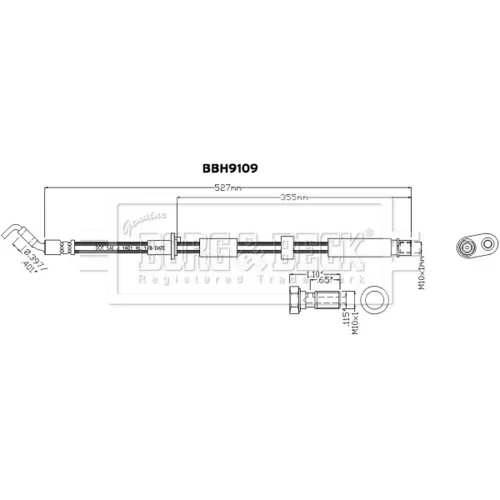 Brzdová hadica BORG & BECK BBH9109
