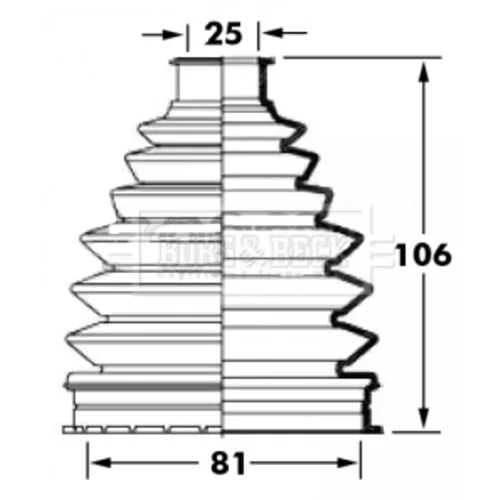 Manžeta hnacieho hriadeľa - opravná sada BCB6020 (BORG & BECK)