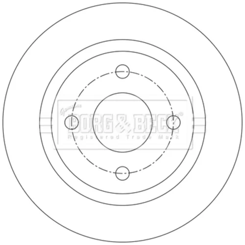 Brzdový kotúč BBD5575 (BORG & BECK) - obr. 1