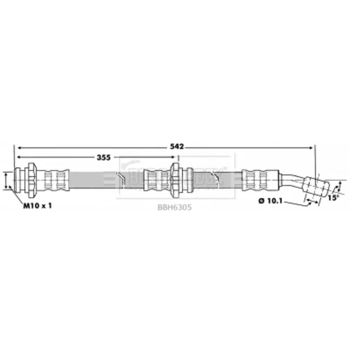 Brzdová hadica BBH6305 (BORG & BECK) - obr. 1