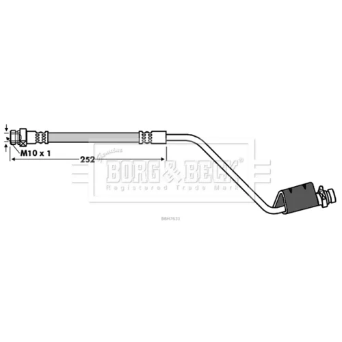 Brzdová hadica BBH7631 (BORG & BECK) - obr. 1