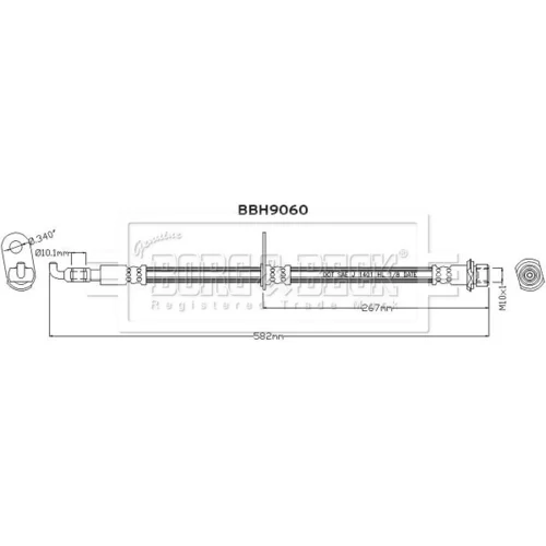 Brzdová hadica BORG & BECK BBH9060