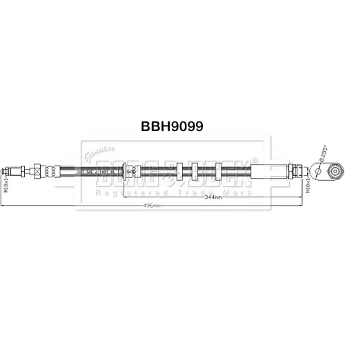 Brzdová hadica BORG & BECK BBH9099