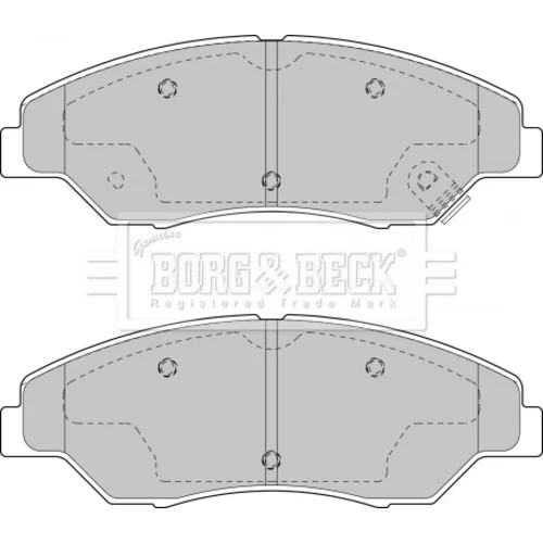 Sada brzdových platničiek kotúčovej brzdy BORG & BECK BBP1795