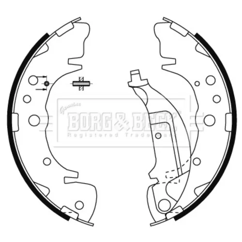 Sada brzd. čeľustí parkov. brzdy BORG & BECK BBS6483