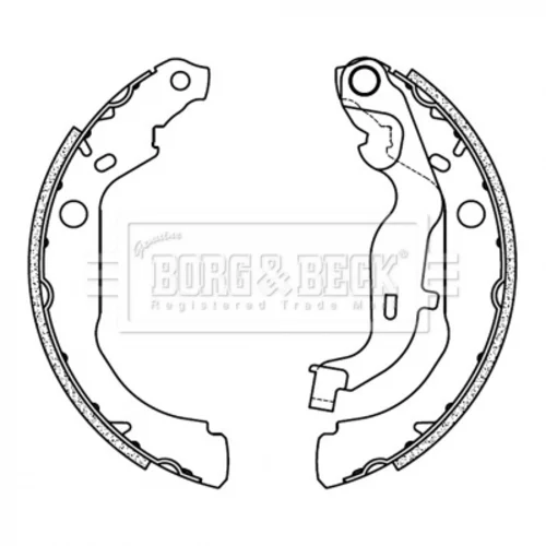 Sada brzdových čeľustí BORG & BECK BBS6507