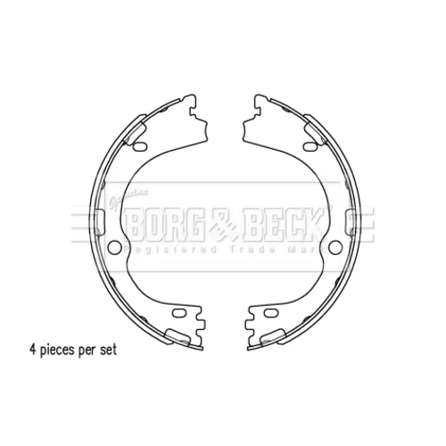 Sada brzd. čeľustí parkov. brzdy BBS6531 (BORG & BECK) - obr. 1